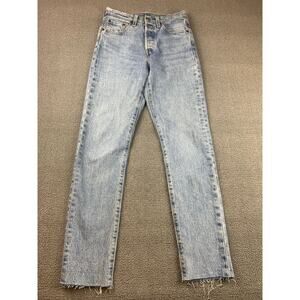 Levi's Women's 24x32 501 Skinny Light Wash Denim Jeans